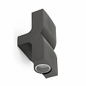 V�glampe KLAMP 2-flammer GU10 IP44, m�rkegr� 