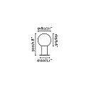 Faro outdoor luminaire MOON 300 E27 IP44, dark grey, opal 