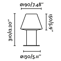 Faro outdoor luminaire MISTU 310 E27 IP44, dark grey, opal 