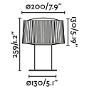 Faro Udend�rs lampe MUFFIN 259 E27 IP44, m�rkegr�, opal 