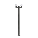 Udend�rs stativlampe MISTU 2-flammer E27 IP44, m�rkegr� 