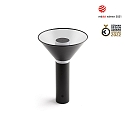 Faro Bordlampe FUJI LED IP44, satin, sort 