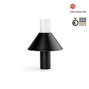 Faro Bordlampe FUJI LED IP44, satin, sort 