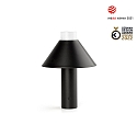 Faro Bordlampe FUJI LED IP44, satin, sort 