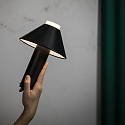 Faro Bordlampe FUJI LED IP44, satin, sort 