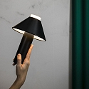 Faro Bordlampe FUJI LED IP44, satin, sort 