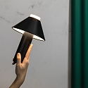 Faro Bordlampe FUJI LED IP44, satin, sort 