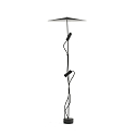 Gulvlampe CLAP 1266 2-flammer LED IP65, sort 