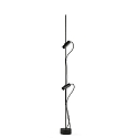 Gulvlampe CLAP 1266 2-flammer LED IP65, sort 