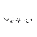 Faro Udend�rs wall luminaire CLAP 3-flammer LED IP65, sort 
