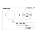 Frisch-Licht LED Downlight, round, 24W, 3000K, 1900lm, IP20, opal, DALI dimmable, white