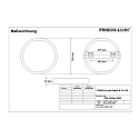 Frisch-Licht LED Downlight, round, 24W, 3000K, 1900lm, IP20, opal, white