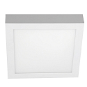 overflade lampe firkantet, flad, egnet til VDU-arbejdsstationer IP54, pulverlakeret, hvid d�mpbar