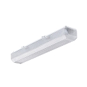 Fugtt�t armatur AWL117150P.3283 kort, omskiftelig, prismatisk IP50, hvid 