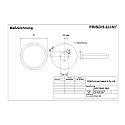 Frisch-Licht LED Wall and Ceiling luminaire, round, 13W, 4000K, 1500lm, IP54, white