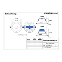 Frisch-Licht LED Recessed Downlight, 10W, 4000K, 1000lm, IP20, faceted reflector, white