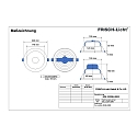 Frisch-Licht LED Recessed Downlight, 20W, 3000K, 2000lm, IP20, UGR < 19, white