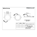 LED Recessed Downlight, 48W, 3000K, 4000lm, IP44, DALI dimmable, very flat, white