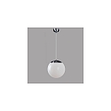 LED Ball Pendant luminaire glass, 44W, 4000K, 5500lm, IP40, DALI dimmable, chrome
