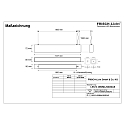 Frisch-Licht light bar MICROPAL�, UGR<19 / 1127MM / 830 DALI controllable, direct, with suspension kit IP40, black dimmable