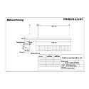 Frisch-Licht LED Pendant grid luminaire direct / indirect, 67W, 3000K, 8700lm, IP20, UGR < 19, DALI dimmable, white