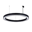 pendant luminaire � 115.5CM CCT Switch, direct / indirect, UGR < 19, multipower, ring shape IP40, black 