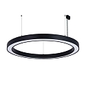 pendant luminaire � 133.5CM CCT Switch, direct / indirect, UGR < 19, multipower, ring shape IP40, black 