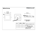 Frisch-Licht LED Recessed Downlight, 12W, 4000K, 1100lm square, IP54, DALI dimmable, white