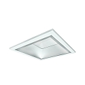LED Recessed Downlight, 15W, 3000K, 1500lm, square, IP21, opal, DALI dimmable, white