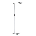 Standerlampe MICROPAL�, UGR<16 med sensor, direkte / indirekte, programmerbar, med touch-d�mper IP20, s�lv d�mpbar