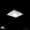 LED Vg-/Loftlampe KARREE, 1-flamme, 620lm, 8,8W, 2700K, pearlescent, kobber/pastel, dim-to-warm