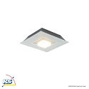 Grossmann LED Wall / Ceiling luminaire KARREE, 1 flame, 620lm, 8,8W, 2700K, pearlescent, champagne, dim-to-warm