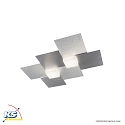 Grossmann LED Wall and Ceiling luminaire CREO, 2 flames, 1240lm, 15,6W, 2700K, aluminum, dim-to-warm 