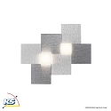 Grossmann LED Wall and Ceiling luminaire CREO, 2 flames, 1240lm, 15,6W, 2700K, aluminum, dim-to-warm 