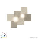 Grossmann LED Wall and Ceiling luminaire CREO, 2 flames, 1240lm, 15,6W, 2700K, champagne, dim-to-warm 