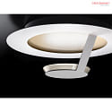 Grossmann LED Wall / Ceiling luminaire FLAT, 1 flame, 2700K or 6500K, white/gold brown, dimmable