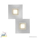 Grossmann LED Wall / Ceiling luminaire KARREE, 2 flames,1240lm, 15,6W, 2700K, pearlescent, champagne, dim-to-warm