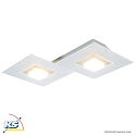 Grossmann LED Wall / Ceiling luminaire KARREE, 2 flames,1240lm, 15,6W, 2700K, pearlescent, champagne, dim-to-warm