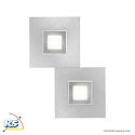 Grossmann LED Wall / Ceiling luminaire KARREE, 2 flames,1240lm, 15,6W, 2700K, pearlescent, titanium, dim-to-warm