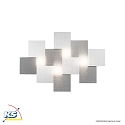 Grossmann LED Ceiling luminaire CREO, 4 flames, 2480lm, 28,2W, 2700K, aluminum, dim-to-warm