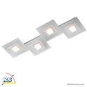 Grossmann LED Wall / Ceiling luminaire KARREE, 4 flames, 2480lm, 28,2W, 2700K, pearlescent, copper/pastel, dim-to-warm