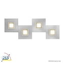 Grossmann LED Wall / Ceiling luminaire KARREE, 4 flames, 2480lm, 28,2W, 2700K, pearlescent, champagne, dim-to-warm