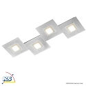 Grossmann LED Wall / Ceiling luminaire KARREE, 4 flames, 2480lm, 28,2W, 2700K, pearlescent, champagne, dim-to-warm