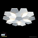 Grossmann LED Vg-/Loftlampe KARAT, 5-flammer, 3000lm, 38,3W, 2700K, aluminium, dim-to-warm