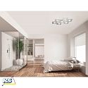 Grossmann LED Ceiling luminaire KARREE, 7 flames, 4340lm, 50,4W, 2700K, pearlescent, champagne, dim-to-warm