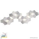 Grossmann LED Wall / Ceiling luminaire LINDE, 7 flames, 4200lm, 51,1W, 2700K, aluminum, dim-to-warm