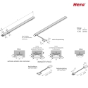 Hera Double LED Stick LED Twin-Stick 2 SE, without dark areas, with lateral feed line 250cm, 30cm, 72 LED, 4.4W 5000K 55, CRi >80