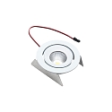 LED Recessed spot SR 68-LED, IP44, 350mA, CRi >90m UGR<19, cardanic swivelling 20�, 4.8W 3000K 35�, white