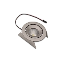 LED Recessed spot SR 68-LED, IP44, 350mA, CRi >90m UGR<19, cardanic swivelling 20�, 4.8W 2700K 35�, stainless steel optic