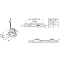 Hera LED Recessed spot SR 45-LED, IP44, 350mA, swivelling 20�, 4.8W 4000K, white